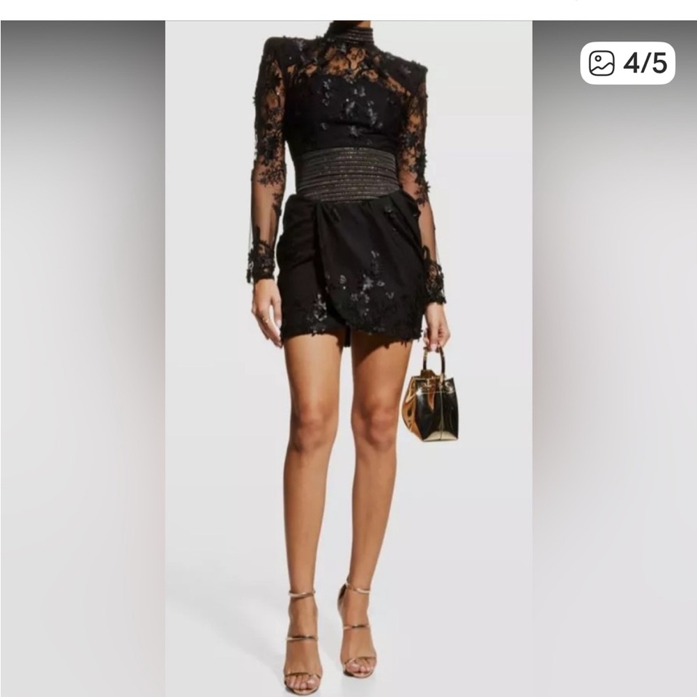 Zhivago Black Lace Mini Dress